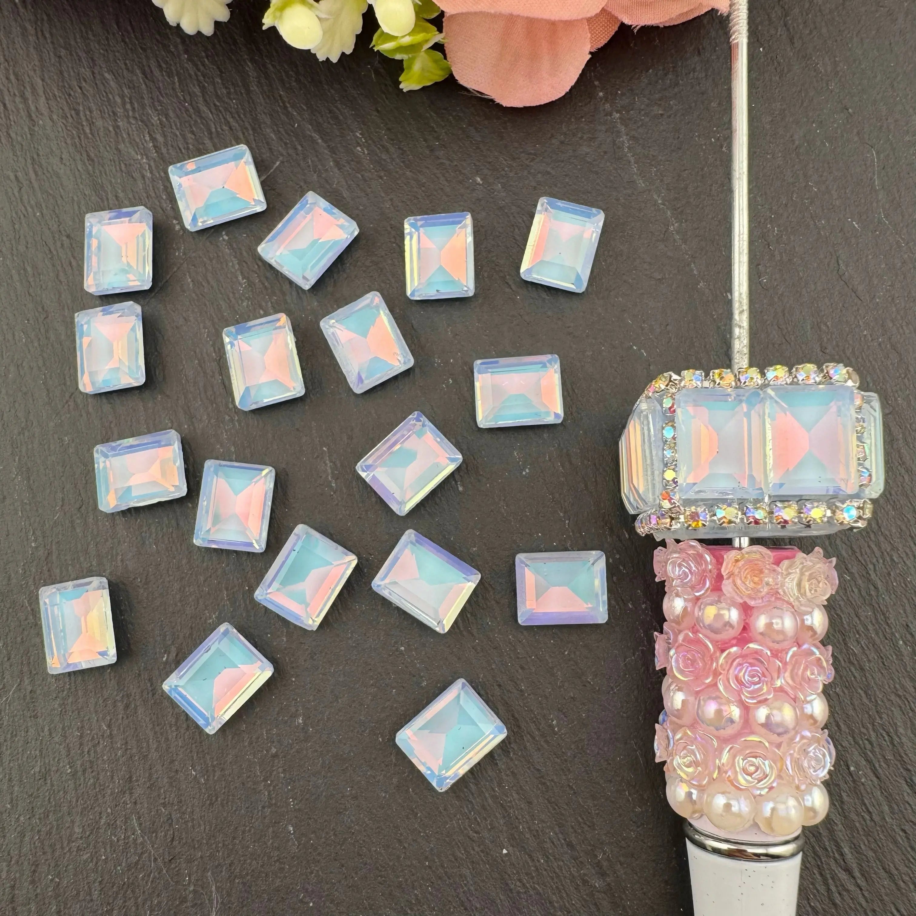 FS3805- 8*10mm Mocha Diamond Rectangle Patch For Making Ornate  Beads Zoe's DIY Shop