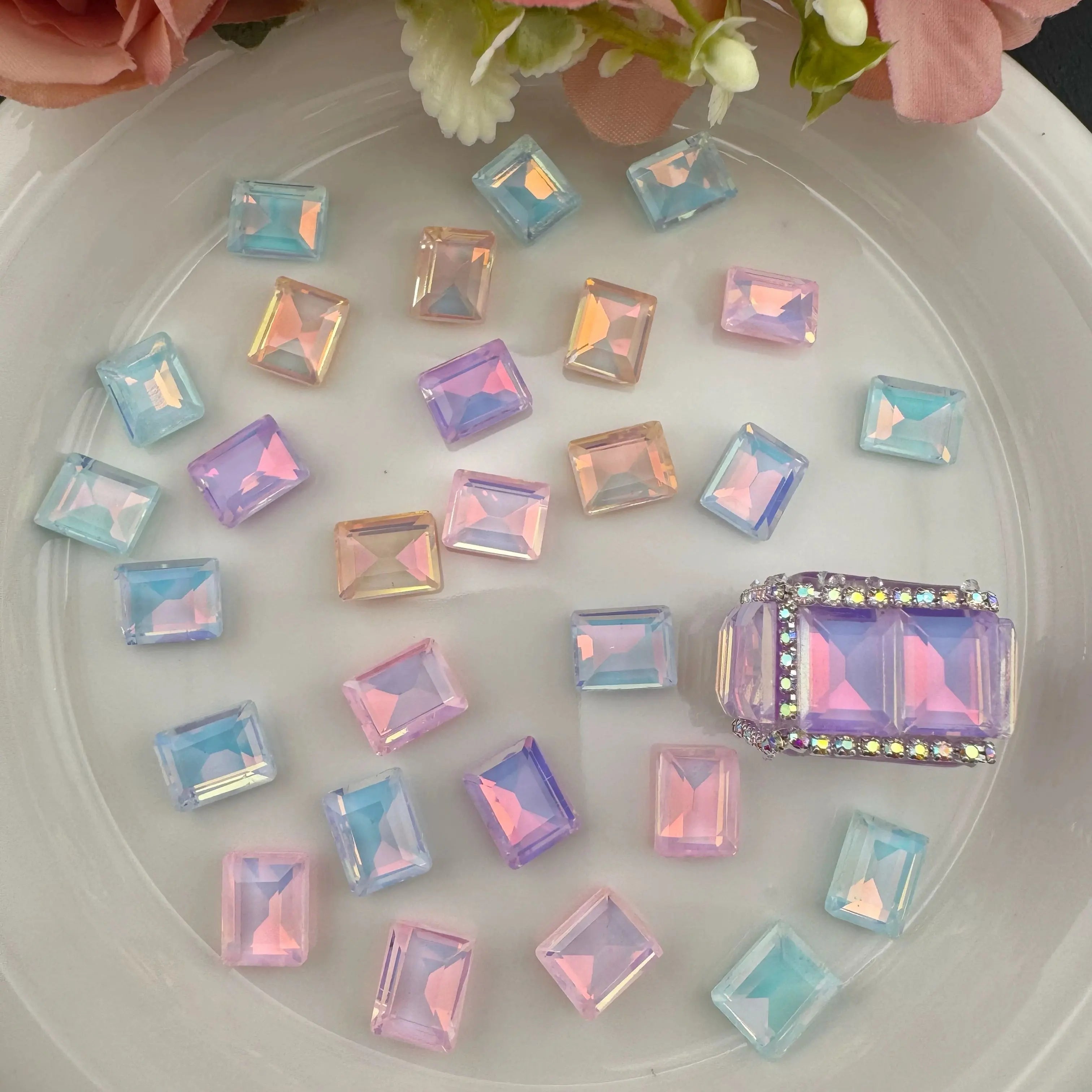 FS3805- 8*10mm Mocha Diamond Rectangle Patch For Making Ornate  Beads Zoe's DIY Shop