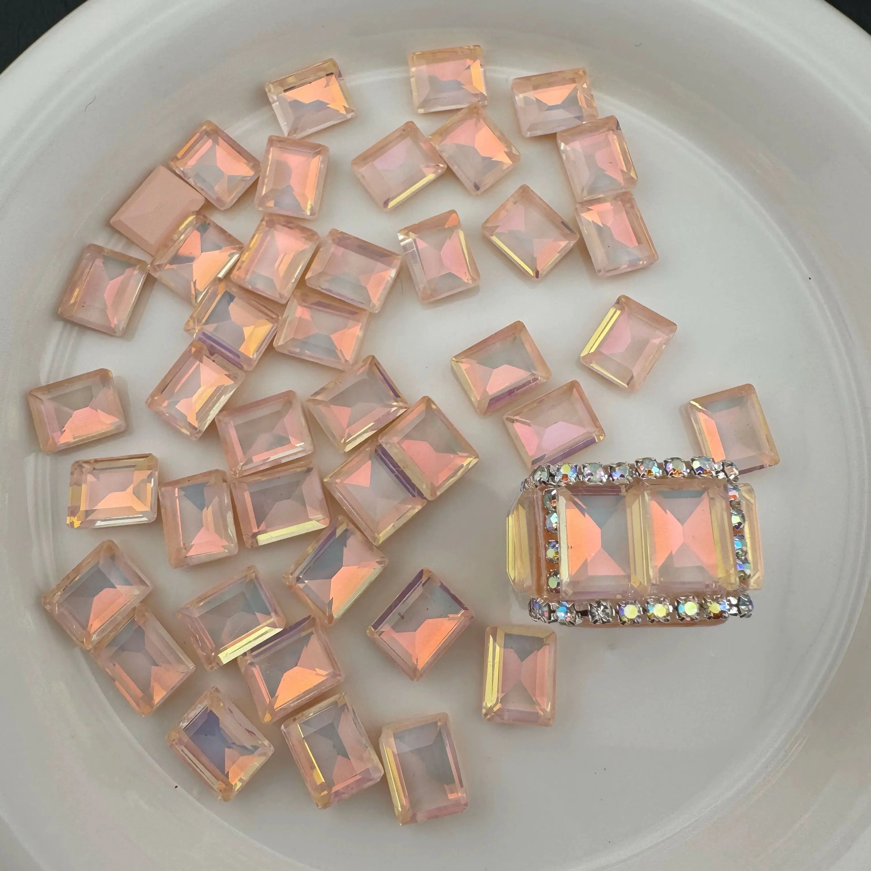 FS3805- 8*10mm Mocha Diamond Rectangle Patch For Making Ornate  Beads Zoe's DIY Shop