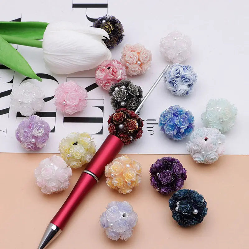 FS3873- 16mm Soft Rose - Shaped Terracotta Beads for Roses, Pen - Passable Zoe's DIY Shop