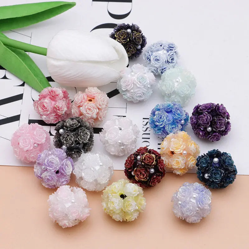 FS3873- 16mm Soft Rose - Shaped Terracotta Beads for Roses, Pen - Passable Zoe's DIY Shop