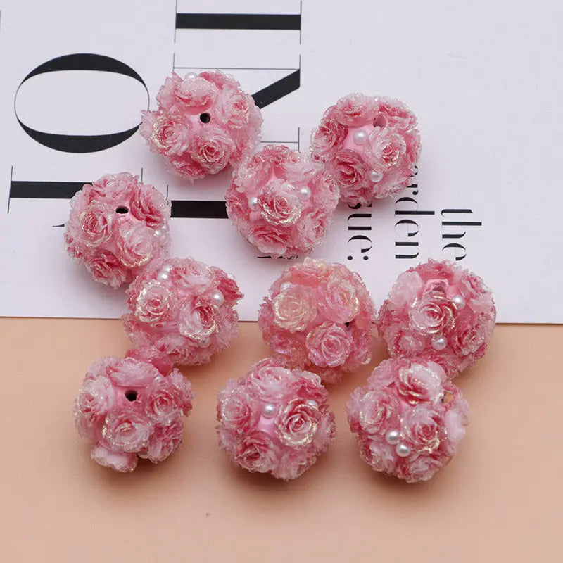 FS3873- 16mm Soft Rose - Shaped Terracotta Beads for Roses, Pen - Passable Zoe's DIY Shop