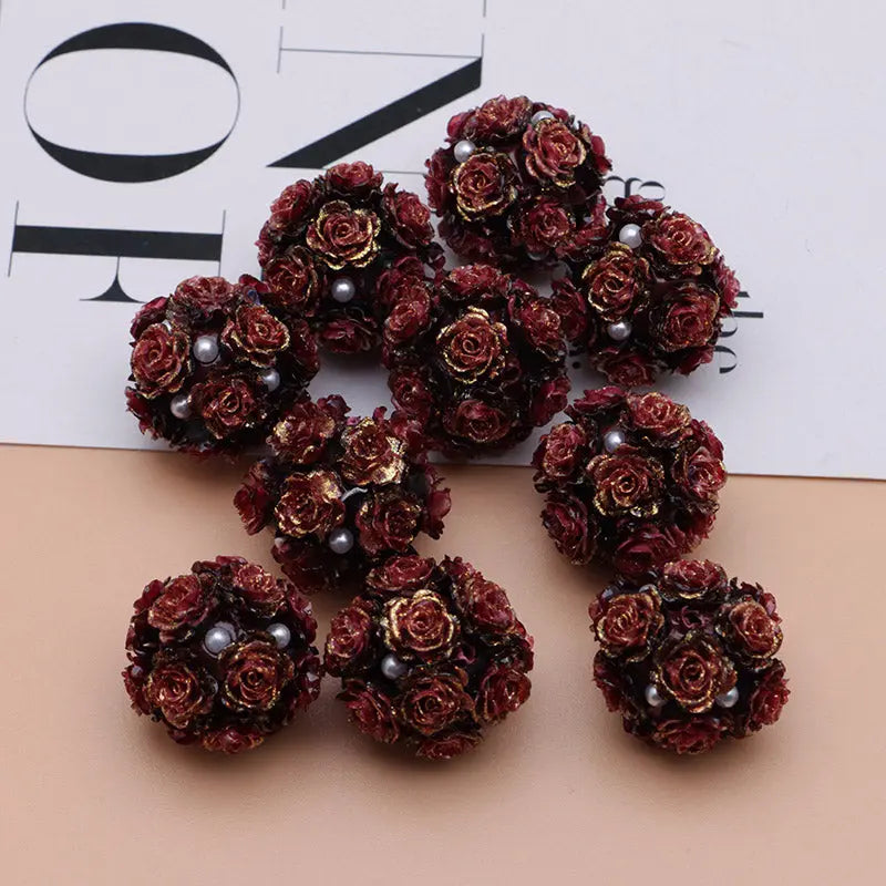 FS3873- 16mm Soft Rose - Shaped Terracotta Beads for Roses, Pen - Passable Zoe's DIY Shop