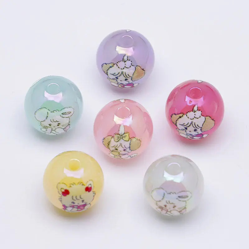 FS3875- 16mm Jelly-Colored Mixed Mikoo Acrylic Beads Zoe's DIY Shop