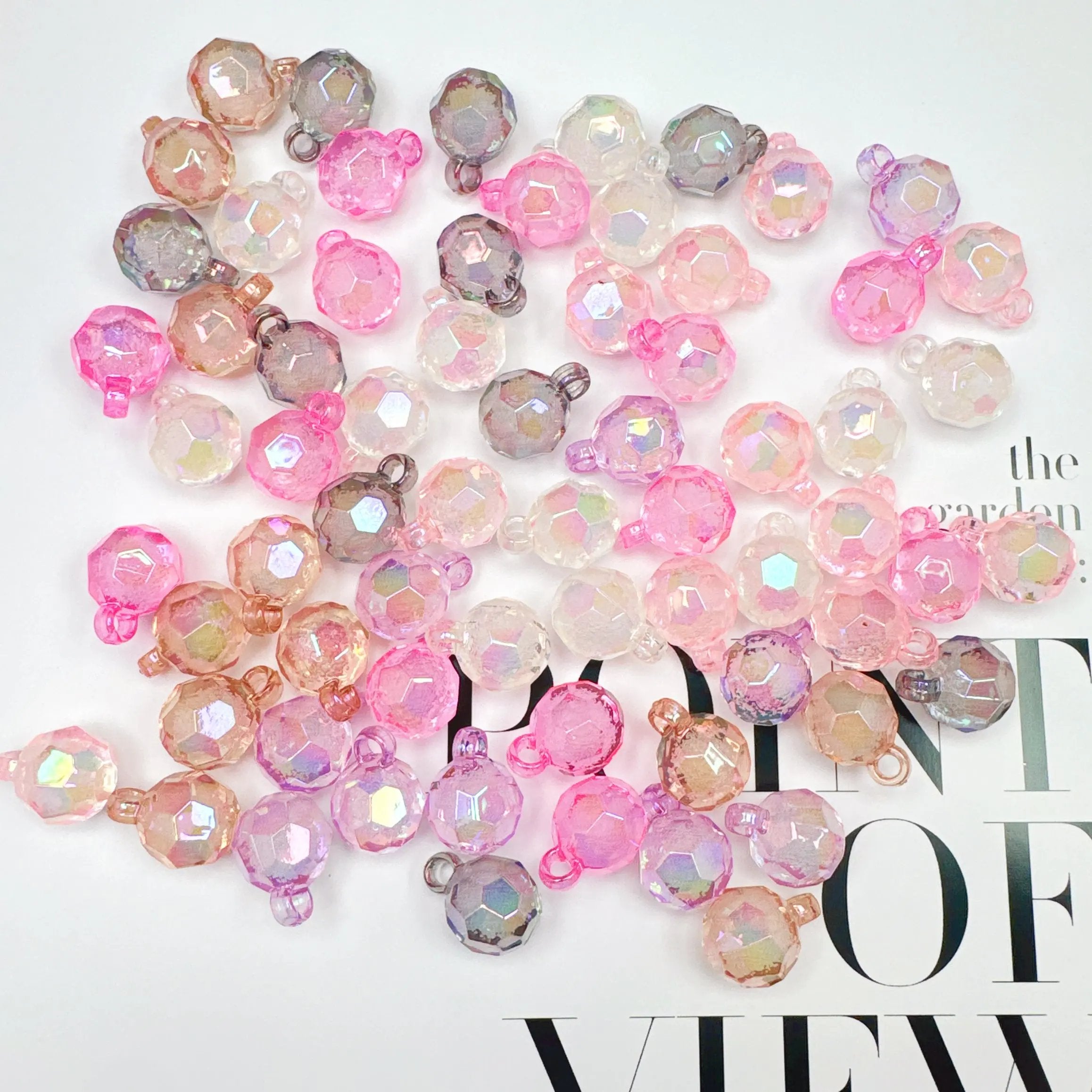 FS3930-16mm Clear Football Shape Bubble Acrylic Dangle Charms Beads For Making Car Hanger Zoe's DIY Shop