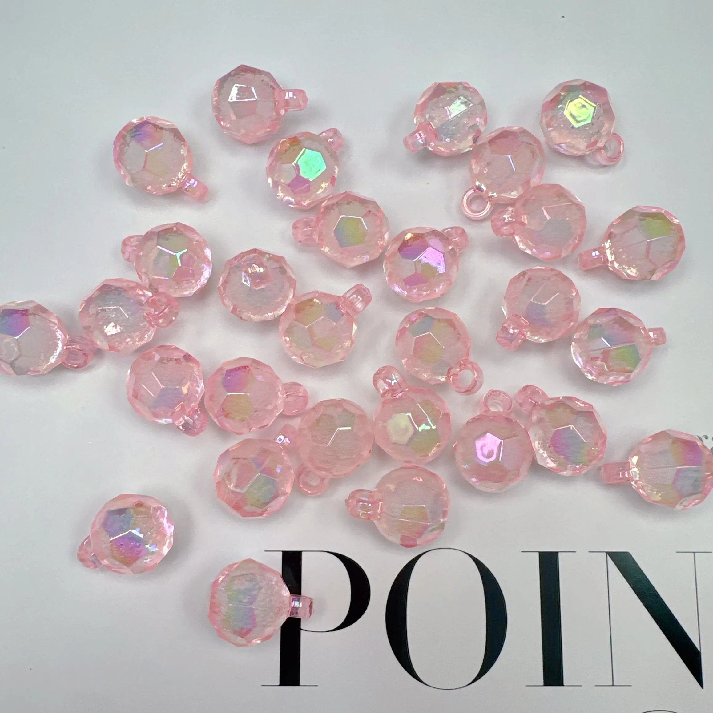 FS3930-16mm Clear Football Shape Bubble Acrylic Dangle Charms Beads For Making Car Hanger Zoe's DIY Shop