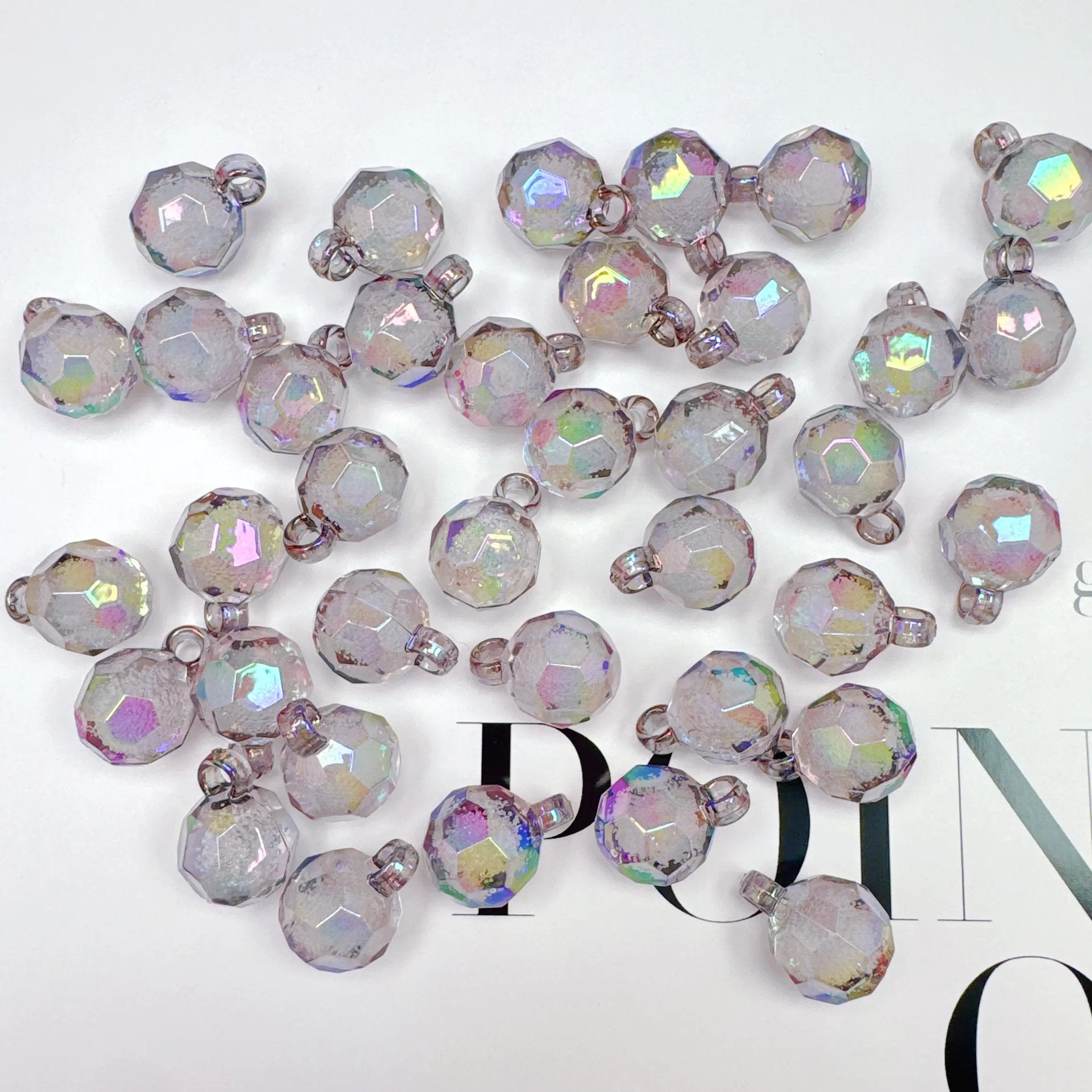 FS3930-16mm Clear Football Shape Bubble Acrylic Dangle Charms Beads For Making Car Hanger Zoe's DIY Shop