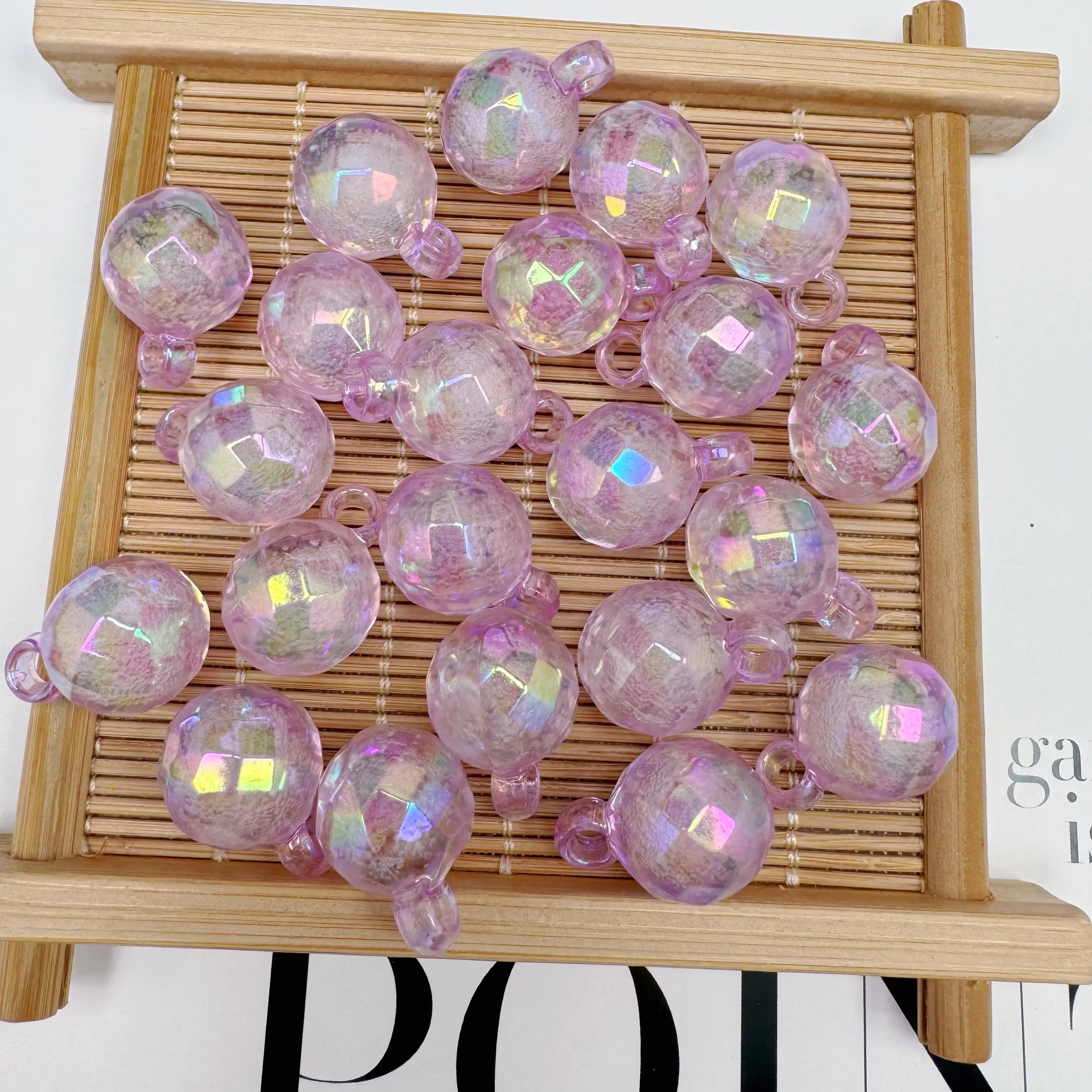 FS3930-16mm Clear Football Shape Bubble Acrylic Dangle Charms Beads For Making Car Hanger Zoe's DIY Shop