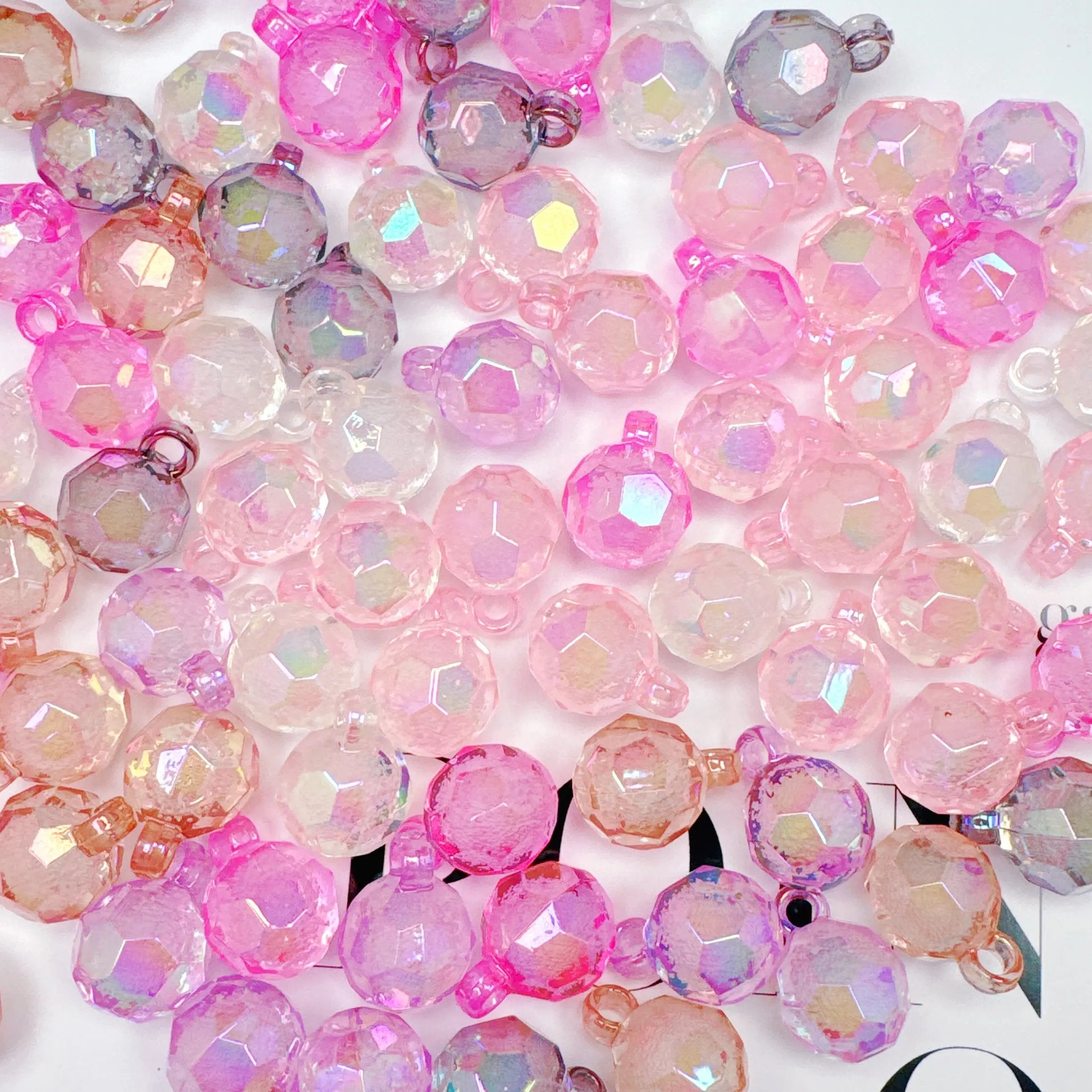 FS3930-16mm Clear Football Shape Bubble Acrylic Dangle Charms Beads For Making Car Hanger Zoe's DIY Shop