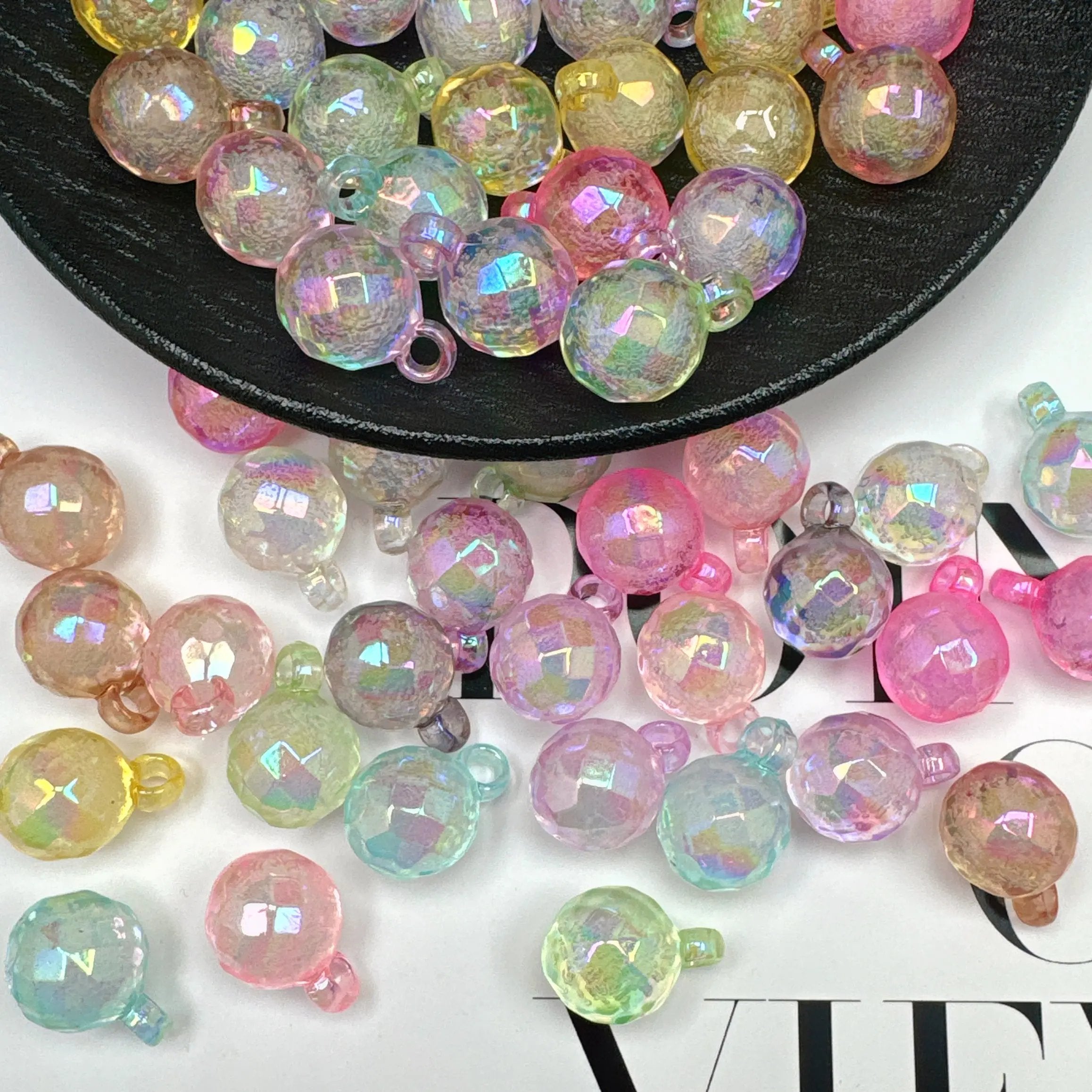 FS3936-16mm Disco Acrylic Bubble Beads For Making Car Hanger Zoe's DIY Shop