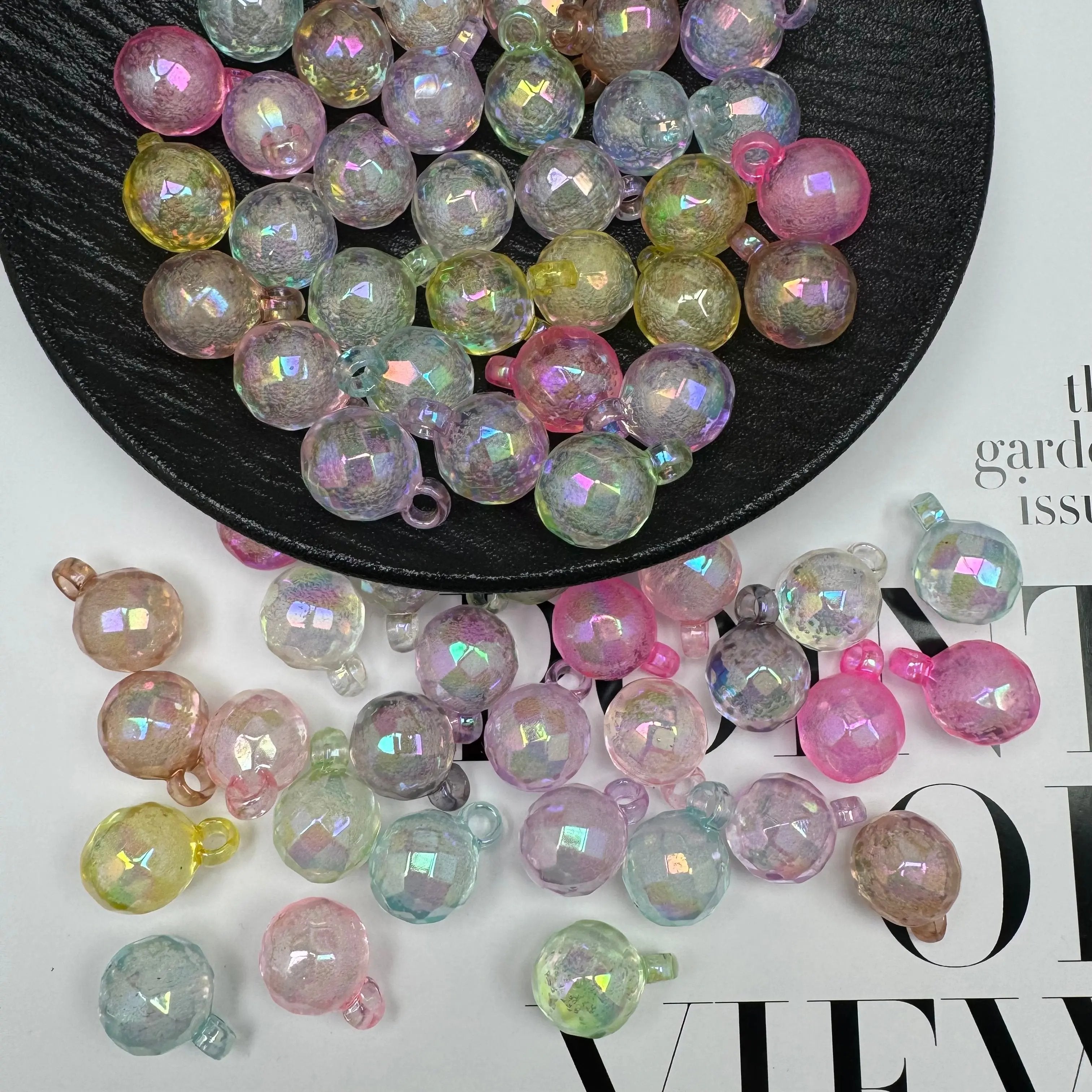 FS3936-16mm Disco Acrylic Bubble Beads For Making Car Hanger Zoe's DIY Shop