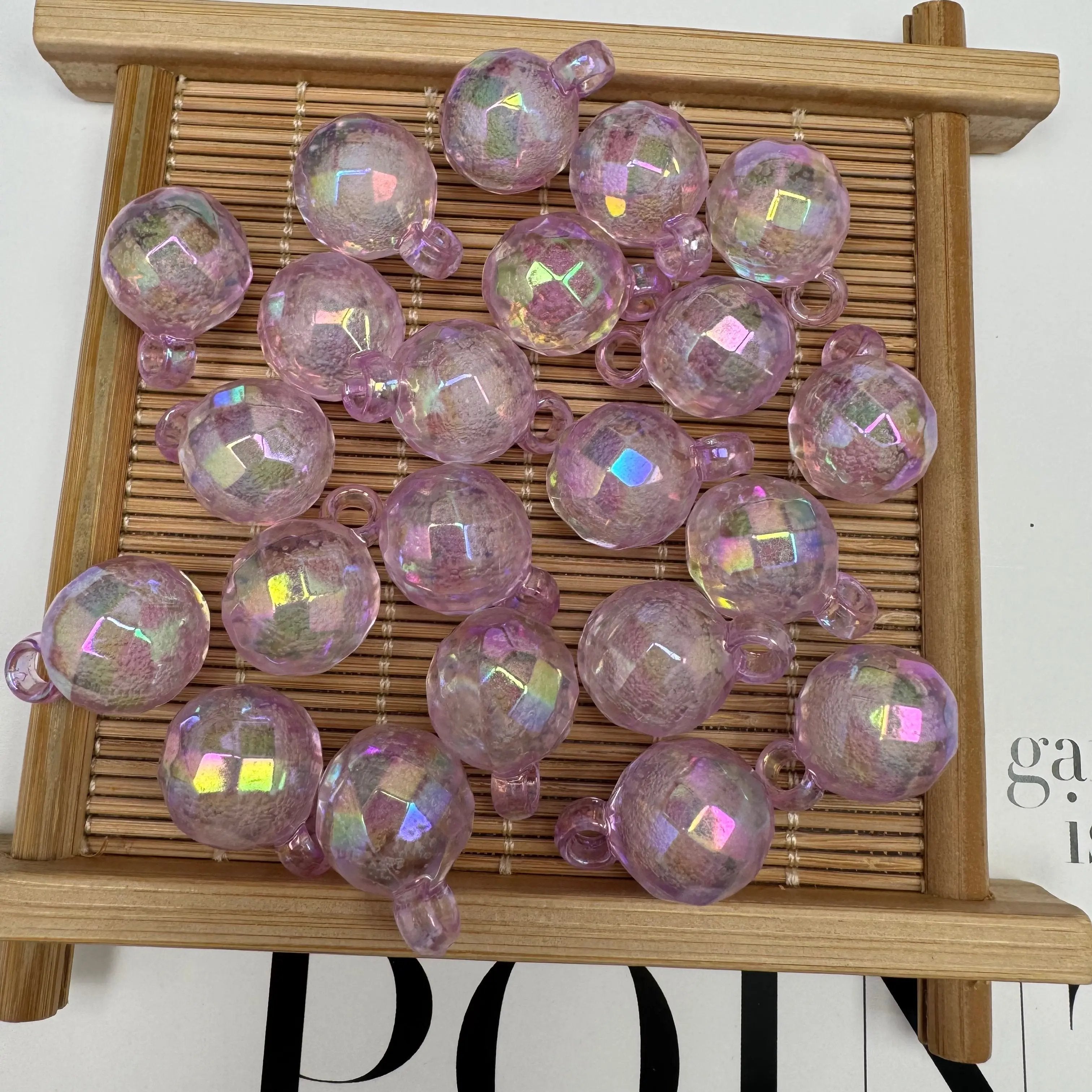 FS3936-16mm Disco Acrylic Bubble Beads For Making Car Hanger Zoe's DIY Shop