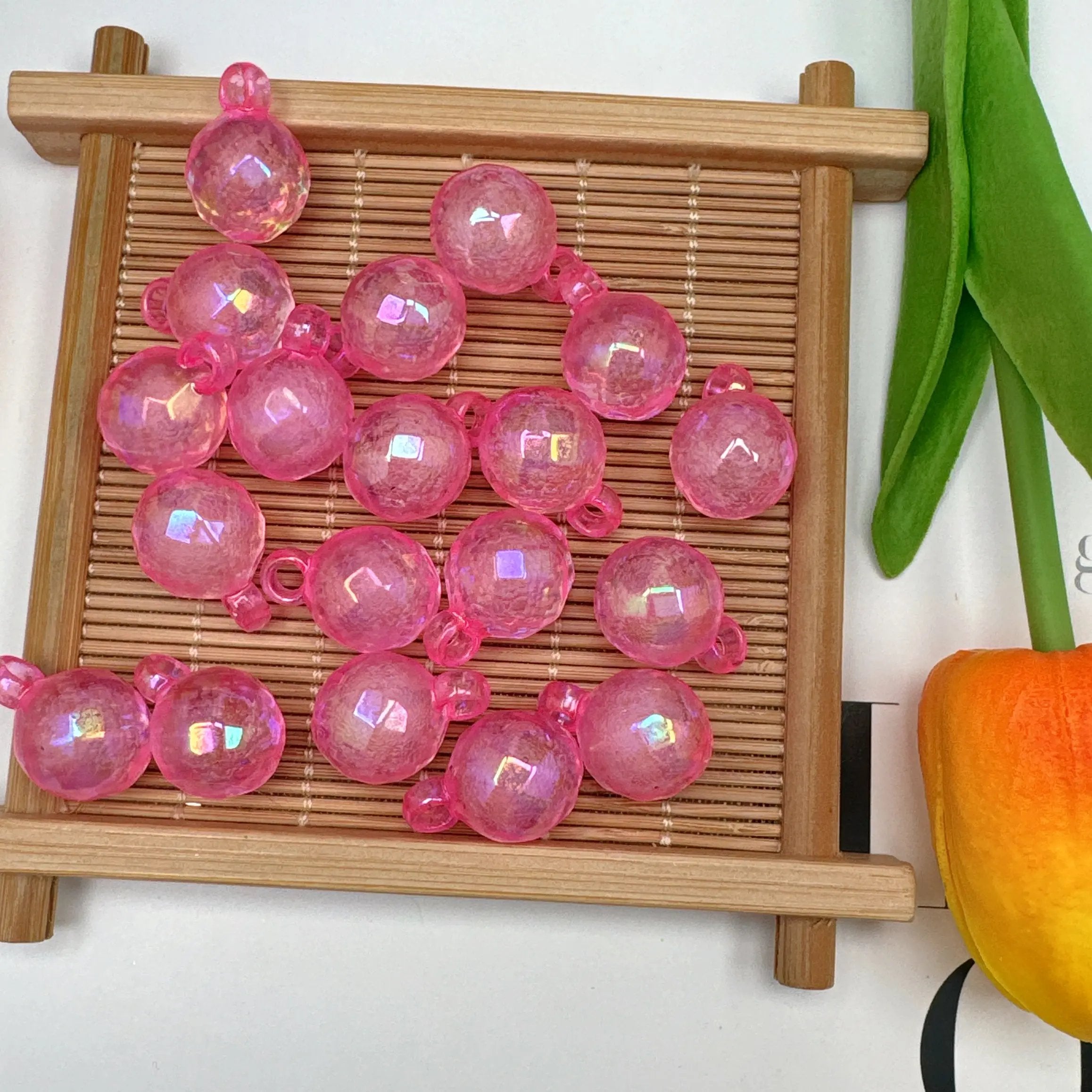 FS3936-16mm Disco Acrylic Bubble Beads For Making Car Hanger Zoe's DIY Shop