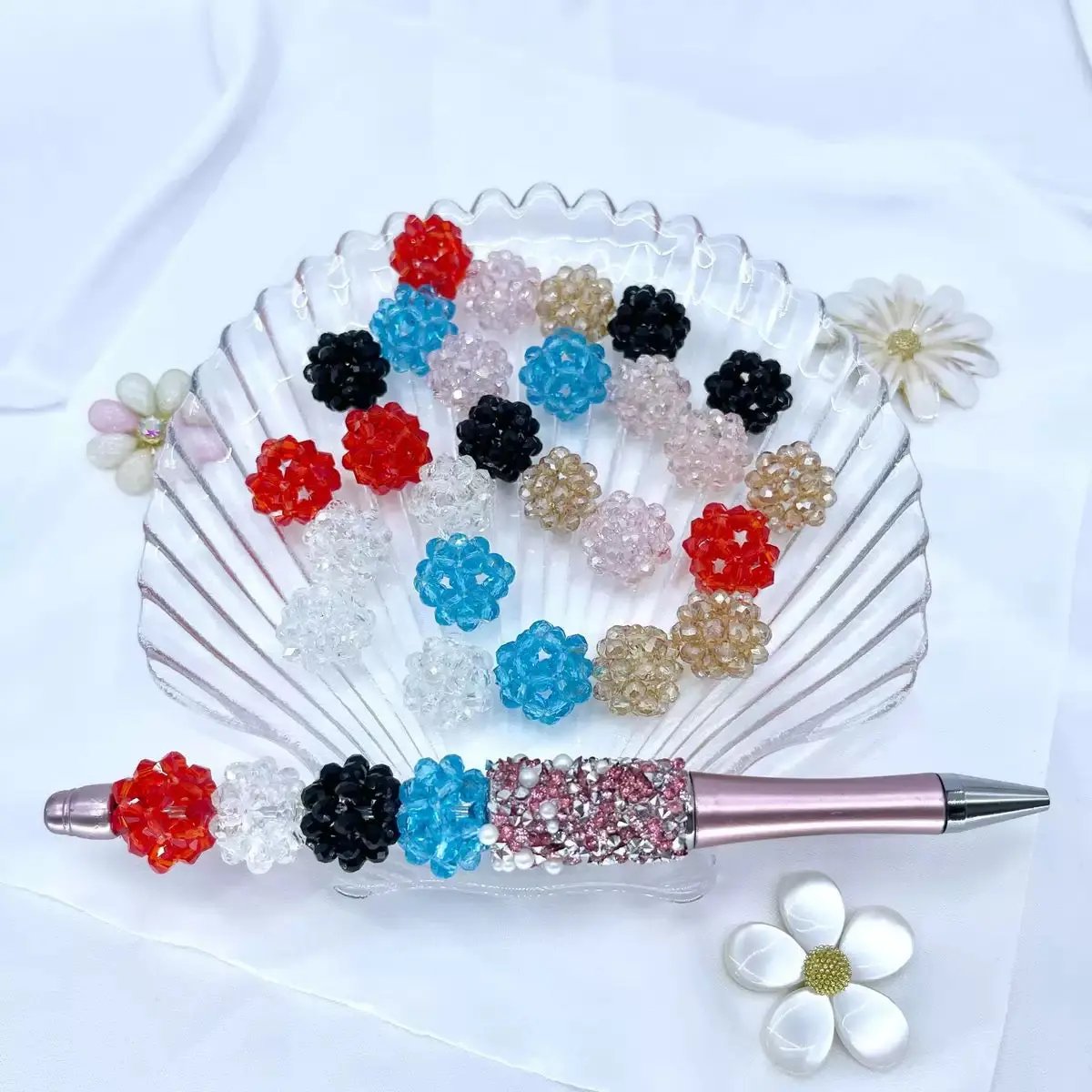 FS3976-16mm Handmade Glass Beads Fit For Beadable Pens Zoe's DIY Shop