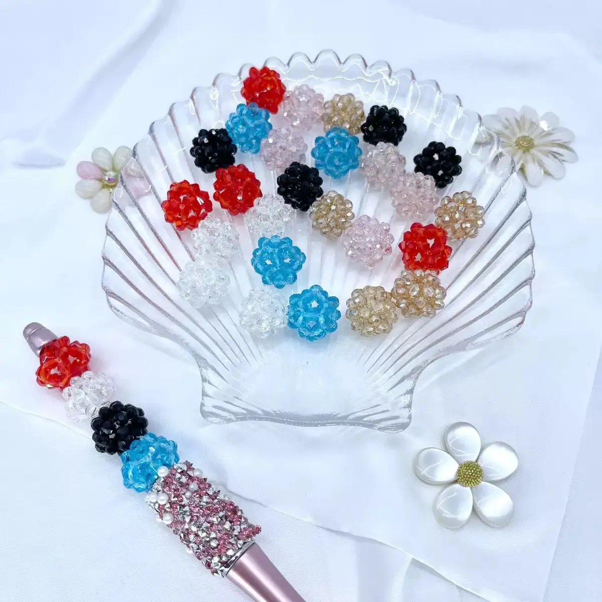 FS3976-16mm Handmade Glass Beads Fit For Beadable Pens Zoe's DIY Shop