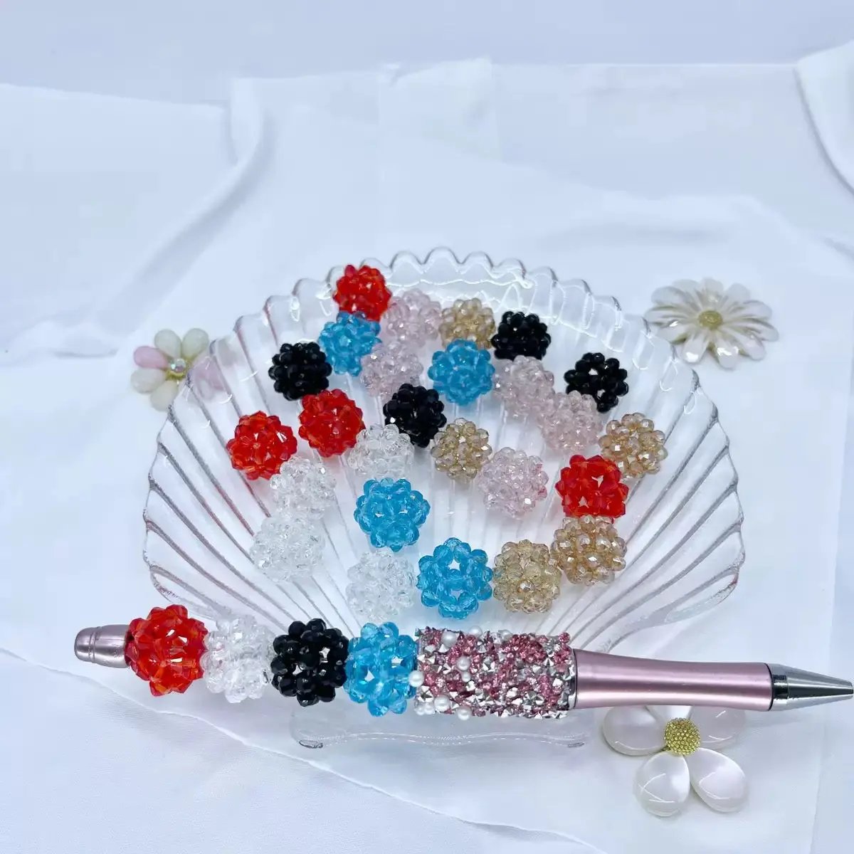 FS3976-16mm Handmade Glass Beads Fit For Beadable Pens Zoe's DIY Shop