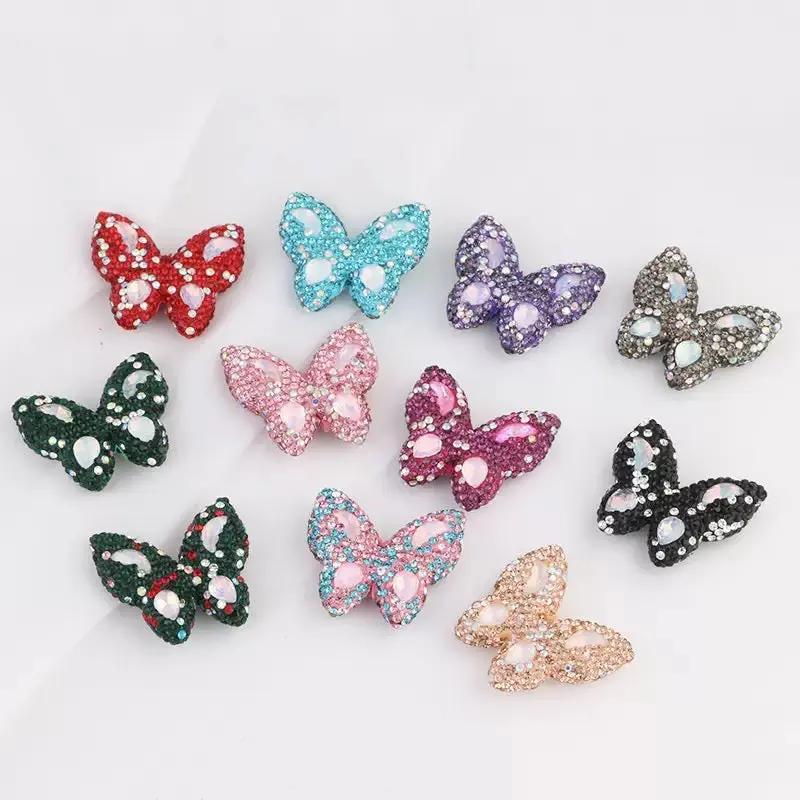 FS3982-3.6*3.5*1cm Butterfly Sparking Clay Beads Fit For Beadable Pens Zoe's DIY Shop