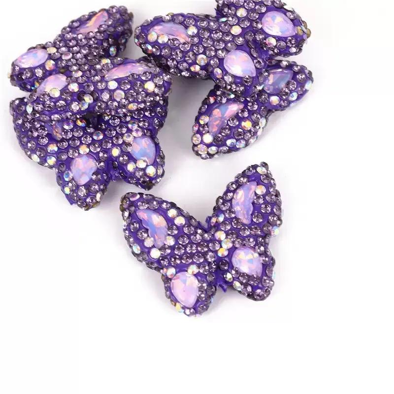 FS3982-3.6*3.5*1cm Butterfly Sparking Clay Beads Fit For Beadable Pens Zoe's DIY Shop