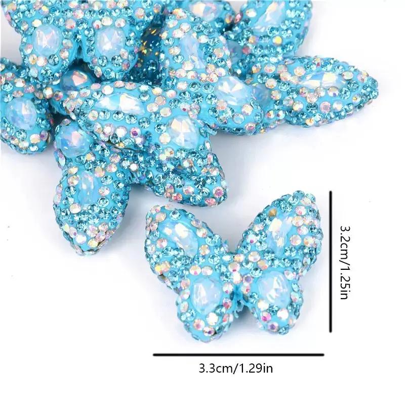 FS3982-3.6*3.5*1cm Butterfly Sparking Clay Beads Fit For Beadable Pens Zoe's DIY Shop