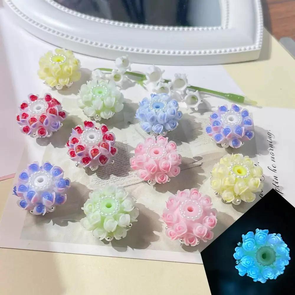 FS3999-Random Mixed Color 3D Flower Resin Beads Fit For Beadable Pens Zoe's DIY Shop