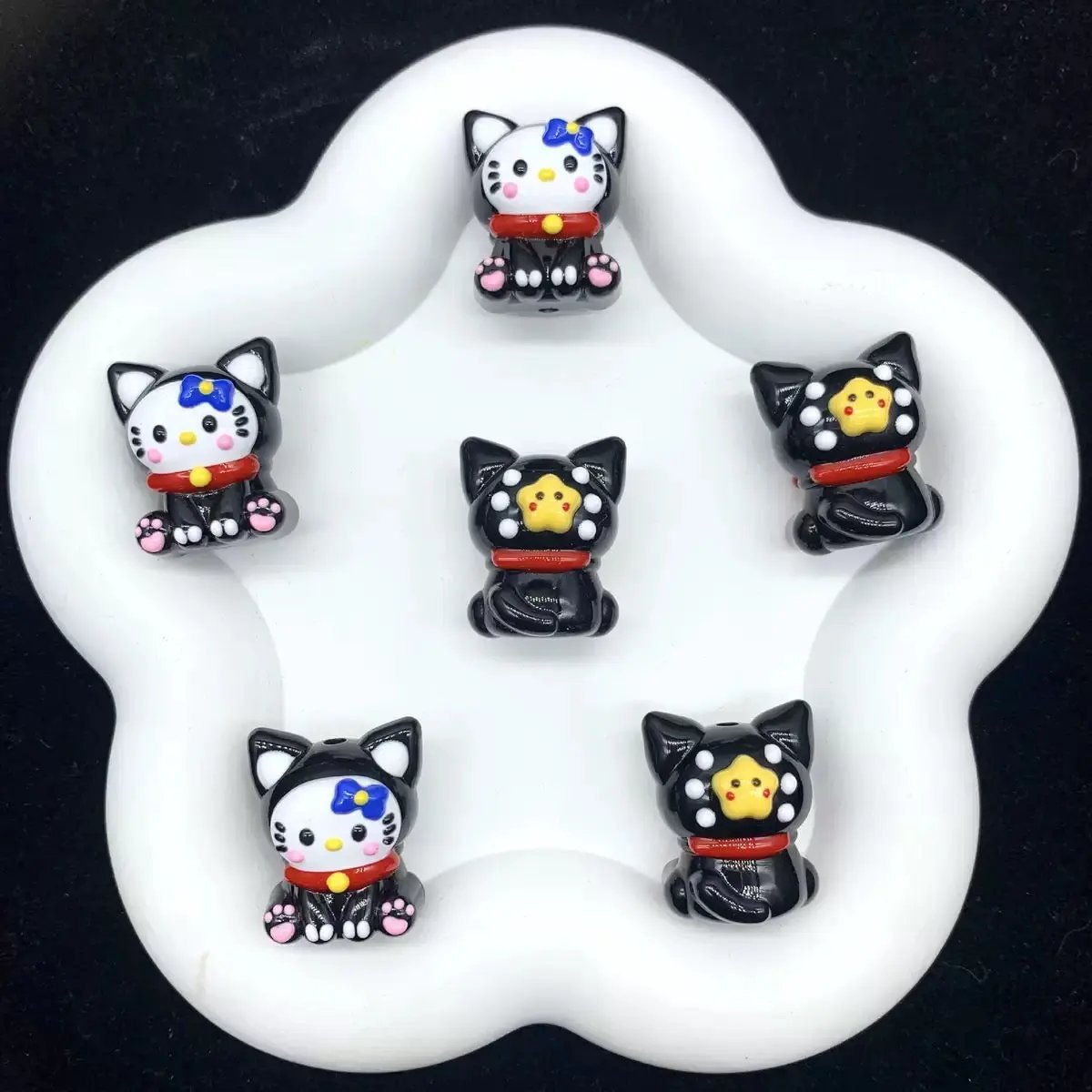 FS4000-HK Hand Painted Acrylic Beads Fit For Beadable Pens Zoe's DIY Shop