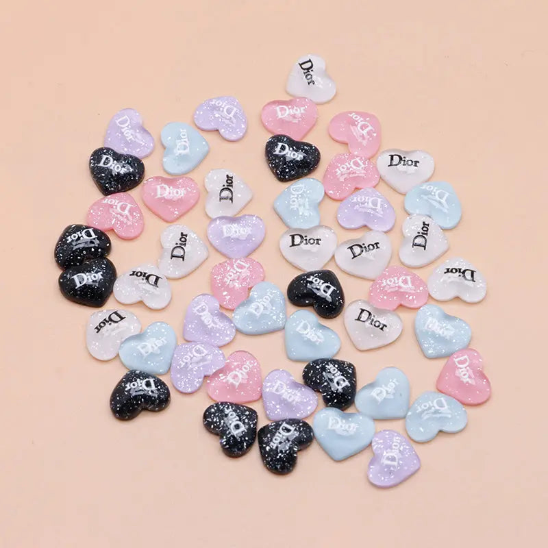 FS4015- 10*12mm Heart Nail Charms For DIY Project Zoe's DIY Shop