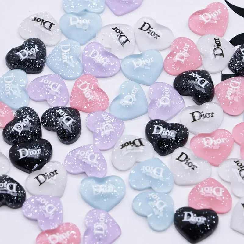 FS4015- 10*12mm Heart Nail Charms For DIY Project Zoe's DIY Shop