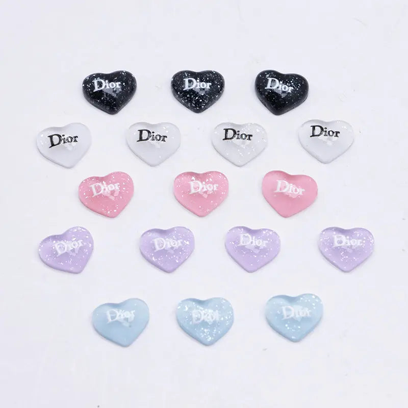 FS4015- 10*12mm Heart Nail Charms For DIY Project Zoe's DIY Shop