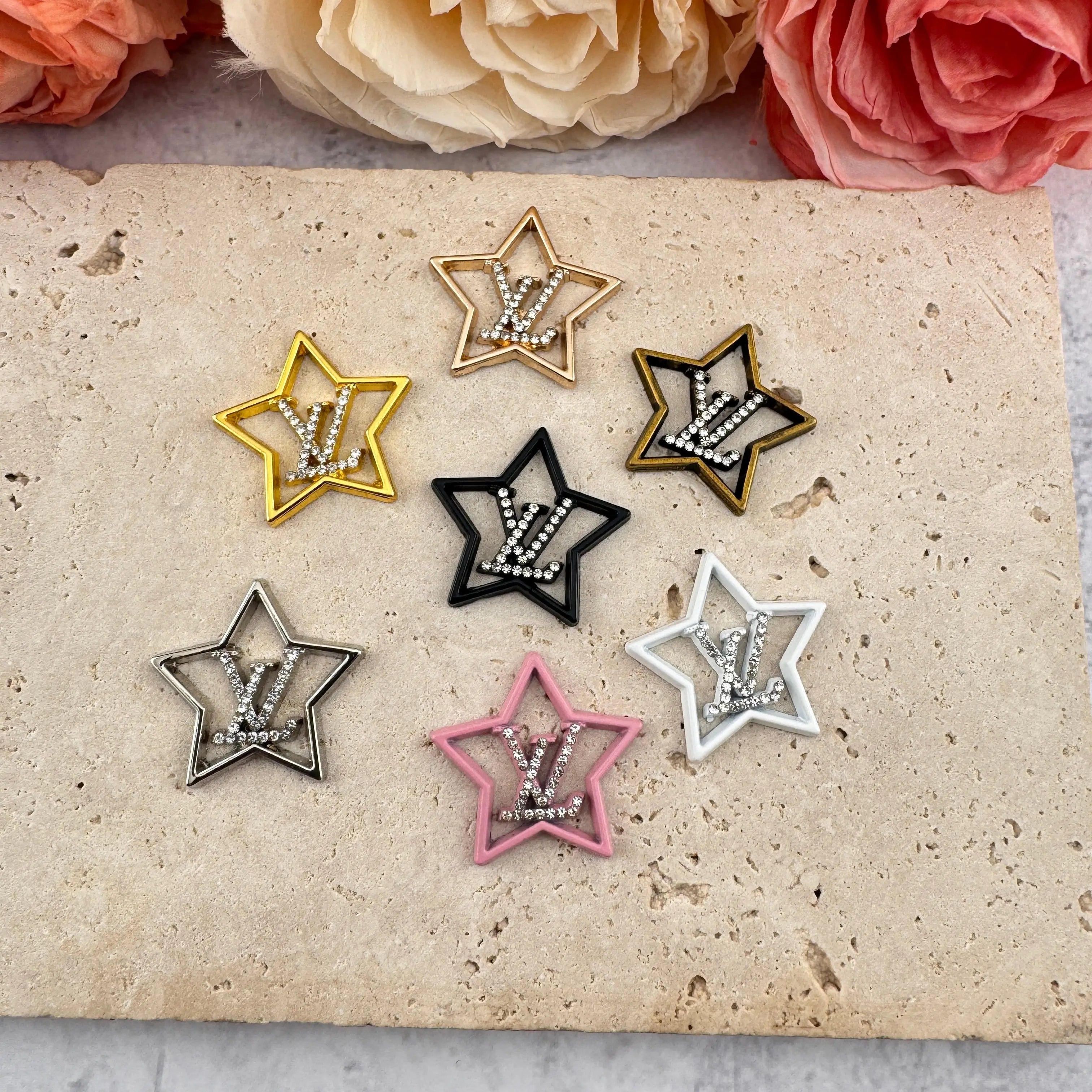 FS4149-About 24mm Star Metal Patch Zoe DIY Wholesale