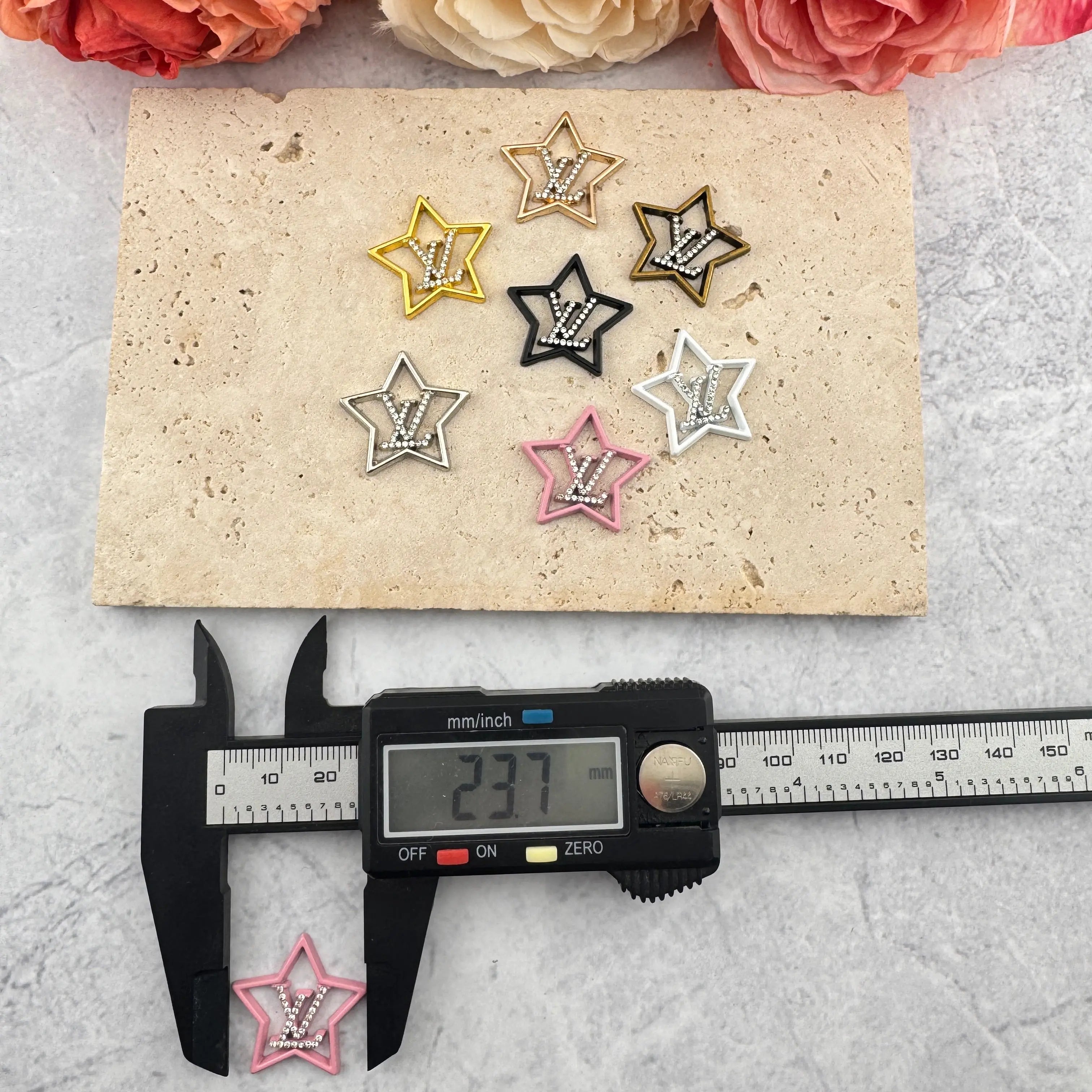 FS4149-About 24mm Star Metal Patch Zoe DIY Wholesale