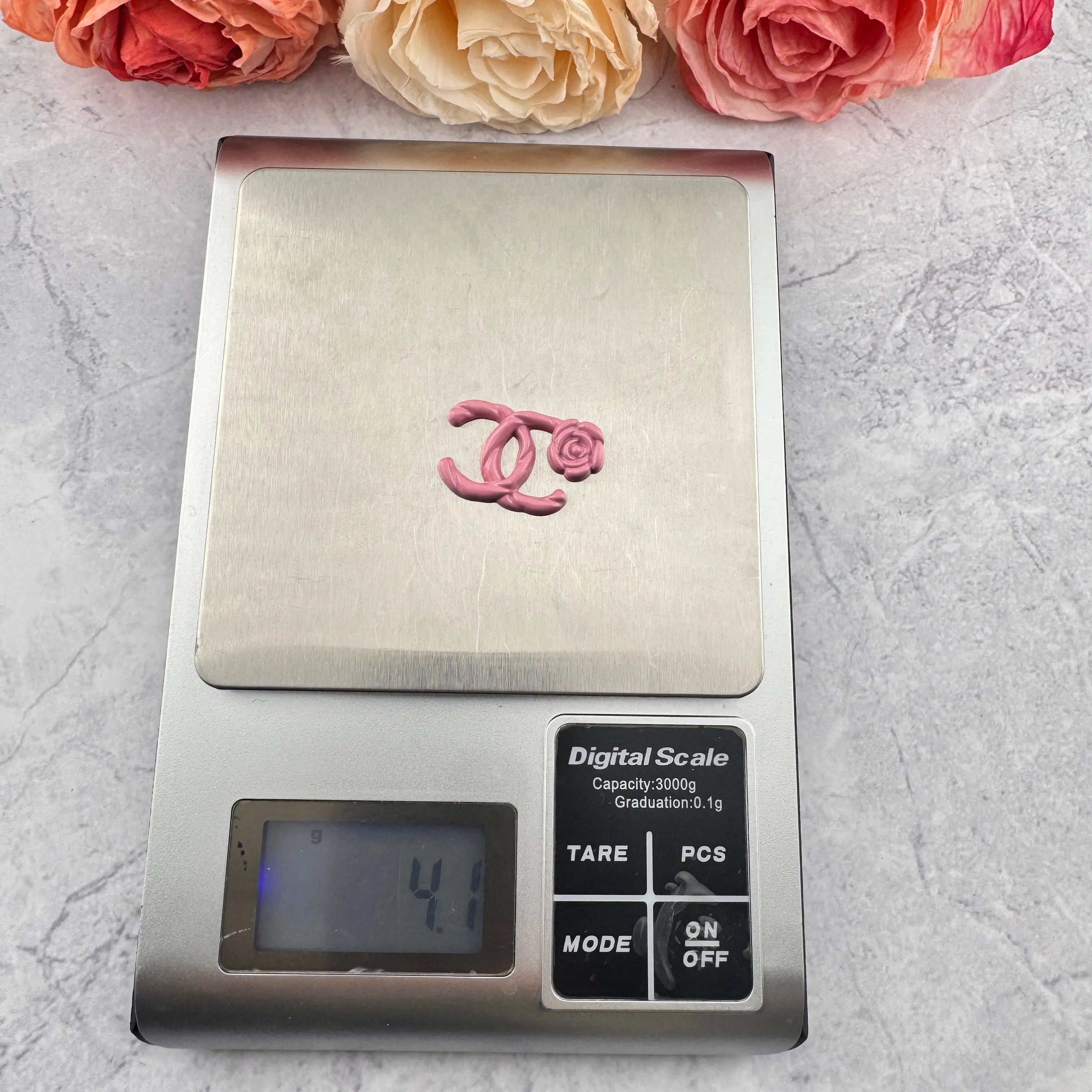 FS4150-About 30×19mm CC Roses Metal Patch Zoe DIY Wholesale