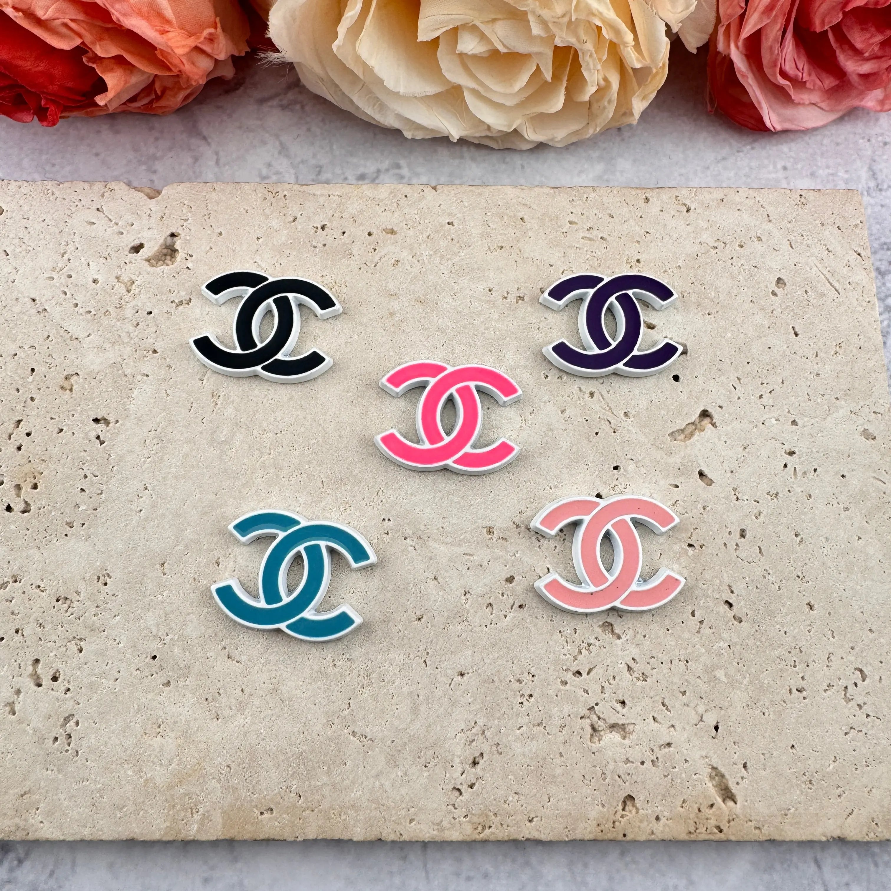 FS4153-About 23×18mm C Metal Patch Zoe DIY Wholesale