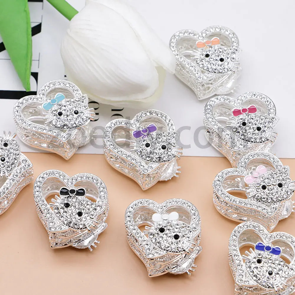 FS4164-HK Heart Alloy Beads Fit For Beadable Pens For Keychain Jewelry Making Zoe's DIY Shop