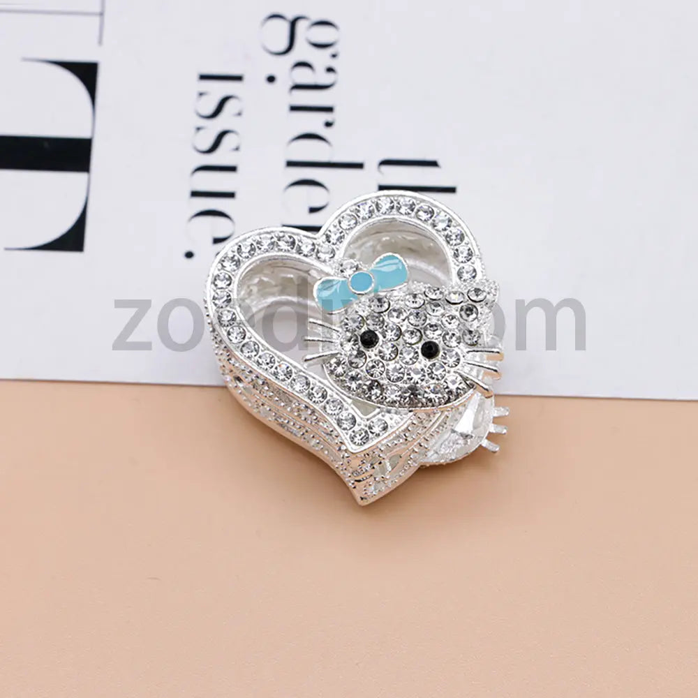 FS4164-HK Heart Alloy Beads Fit For Beadable Pens For Keychain Jewelry Making Zoe's DIY Shop