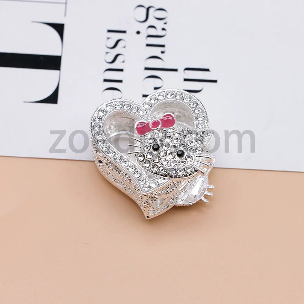 FS4164-HK Heart Alloy Beads Fit For Beadable Pens For Keychain Jewelry Making Zoe's DIY Shop