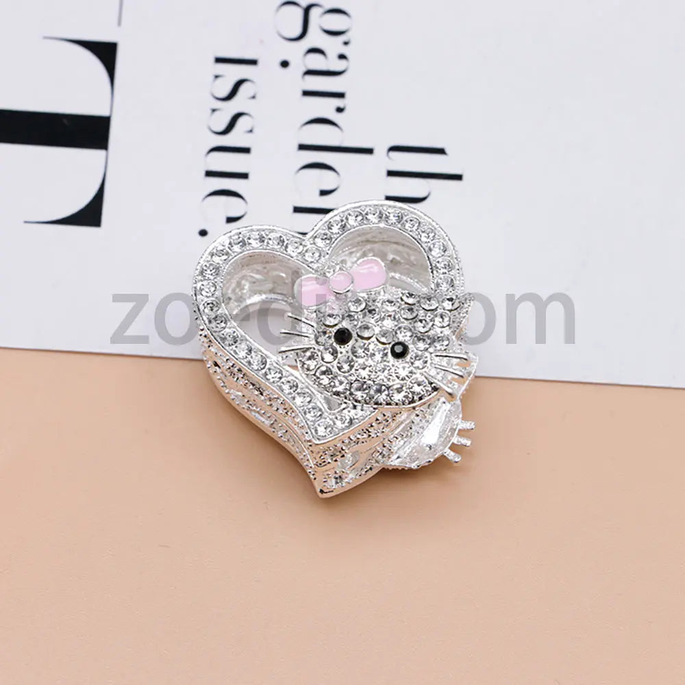 FS4164-HK Heart Alloy Beads Fit For Beadable Pens For Keychain Jewelry Making Zoe's DIY Shop