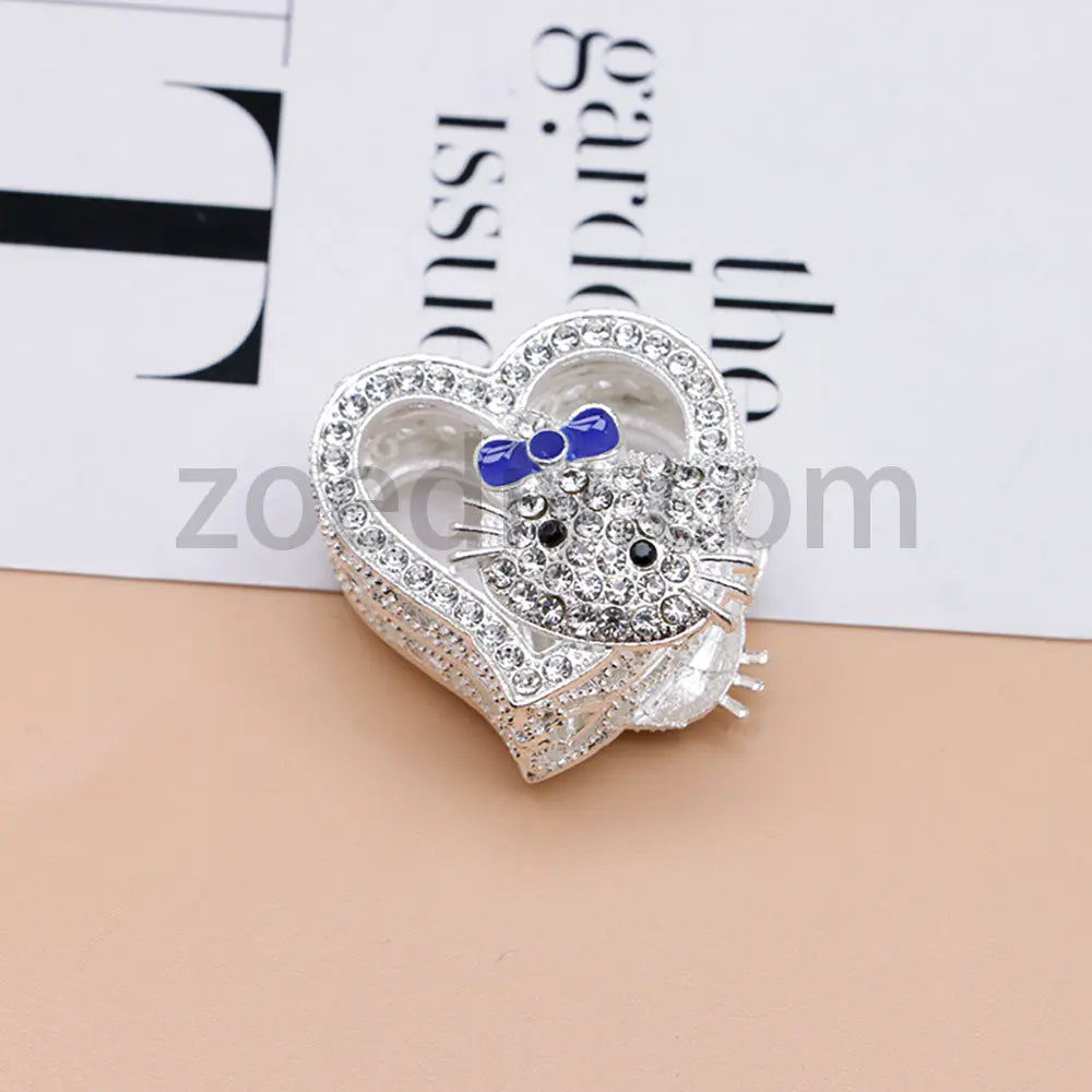 FS4164-HK Heart Alloy Beads Fit For Beadable Pens For Keychain Jewelry Making Zoe's DIY Shop