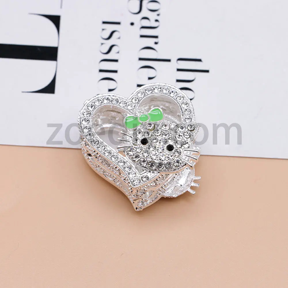 FS4164-HK Heart Alloy Beads Fit For Beadable Pens For Keychain Jewelry Making Zoe's DIY Shop