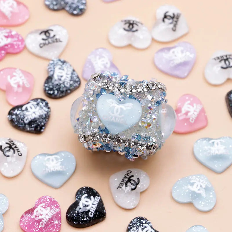FS4183- 10*11 Heart Nail Charms For DIY Project Zoe's DIY Shop