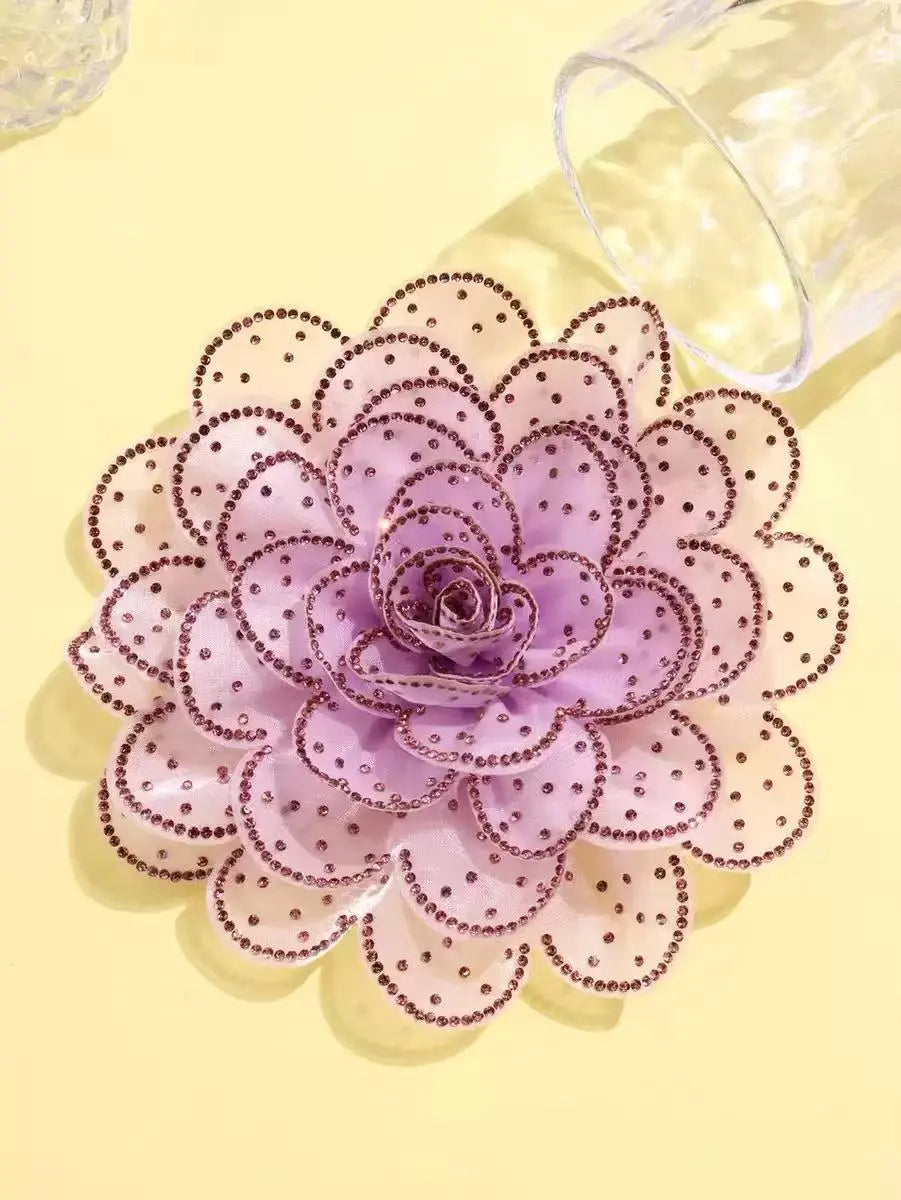 FS4198-14CM 8 Layer Big Flower Diamonds Charms Zoe DIY Wholesale