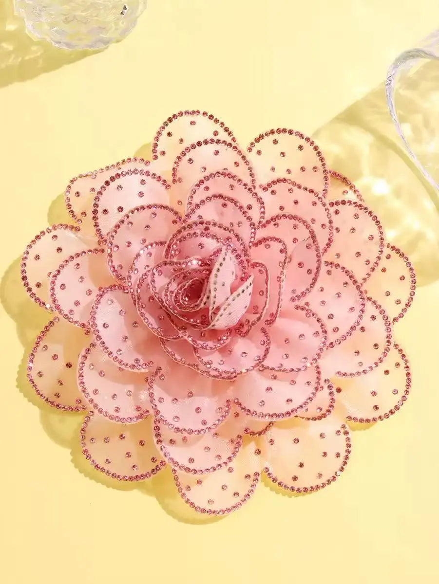 FS4198-14CM 8 Layer Big Flower Diamonds Charms Zoe DIY Wholesale