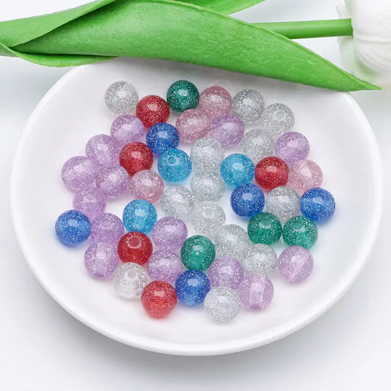 FS4208- 10mm Flashing Resin Beads Zoe's DIY Shop