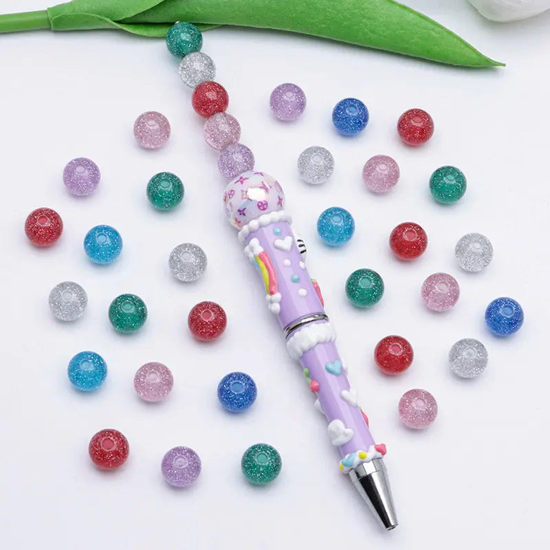 FS4208- 10mm Flashing Resin Beads Zoe's DIY Shop