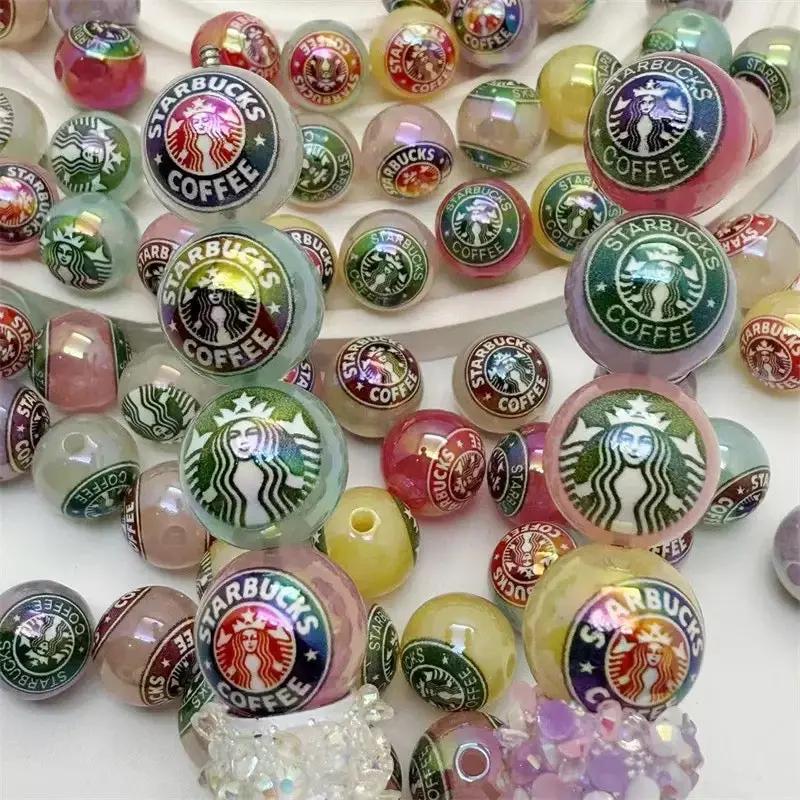 FS4254-16mm UV Coating Star Bucks  Acrylic Beads Fit For Beadable Zoe's DIY Shop