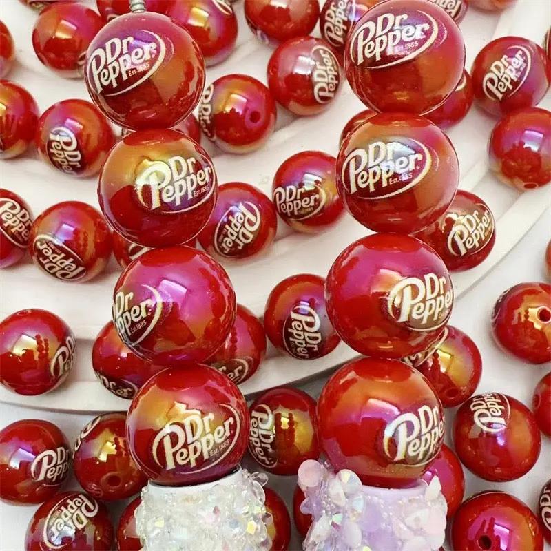 FS4263-16Mm Printed UV Coating Acrylic Beads Fit For Beadable Pens Zoe's DIY Shop