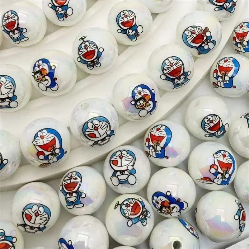 FS4267-16MM UV Coating Doraemon Printed Acrylic Beads Fit For Beadable Pens Zoe's DIY Shop