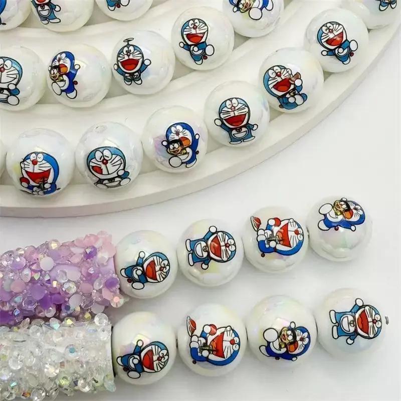FS4267-16MM UV Coating Doraemon Printed Acrylic Beads Fit For Beadable Pens Zoe's DIY Shop