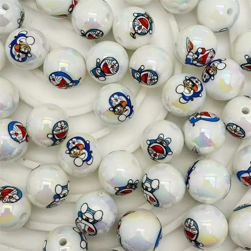 FS4267-16MM UV Coating Doraemon Printed Acrylic Beads Fit For Beadable Pens Zoe's DIY Shop