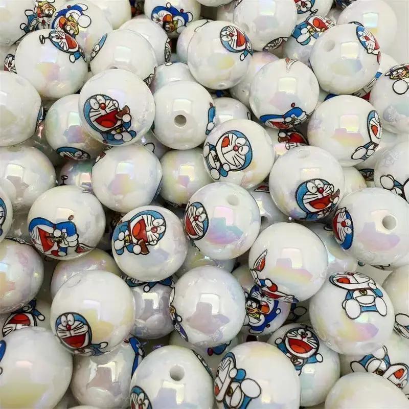 FS4267-16MM UV Coating Doraemon Printed Acrylic Beads Fit For Beadable Pens Zoe's DIY Shop