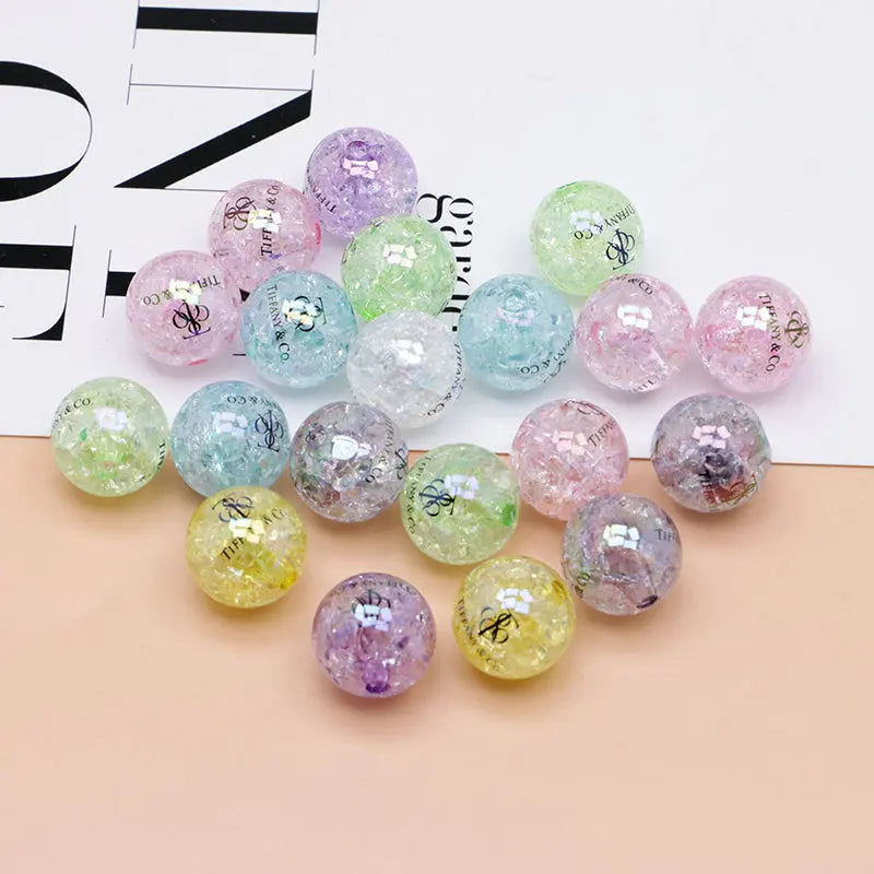 FS4279- 16mm Crackle Acrylic Beads Zoe's DIY Shop